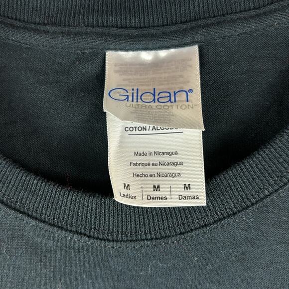 Dinner is Poured Wine Knit Short Sleeve Shirt in Black - Picture 3 of 4